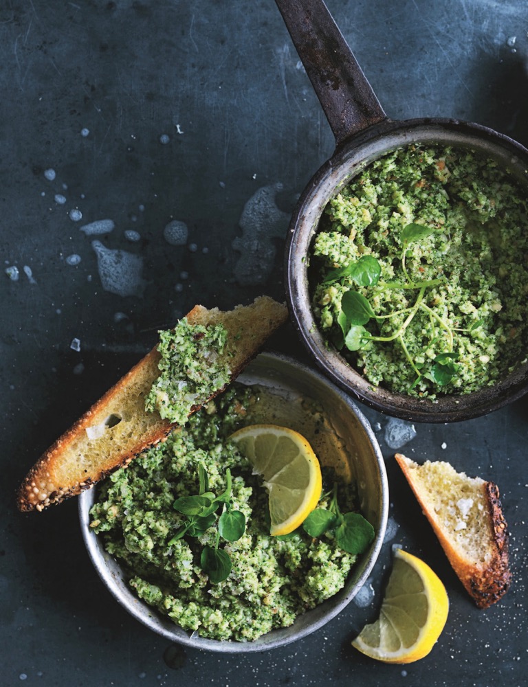 Watercress, Broccoli and Roasted Garlic Pesto