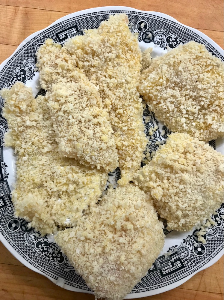 Panko-Crusted Cod Before Cooking