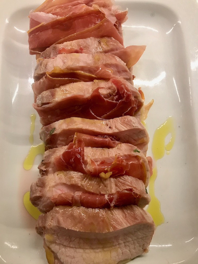 Salt Crust Roasted Pork Loin with Serrano Ham
