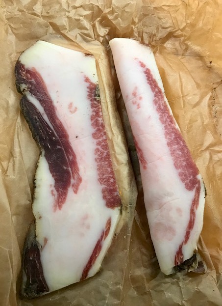 Guanciale for making pasta all'Amatriciana
