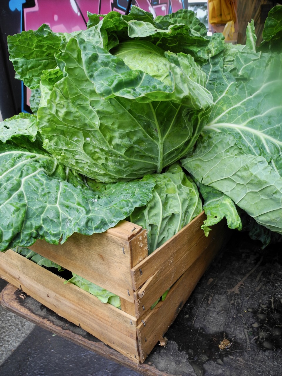 A Cabbage for Sale at a Paris Market
