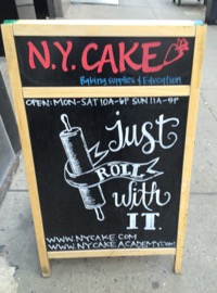 A Sidewalk Welcome to N.Y. Cake
