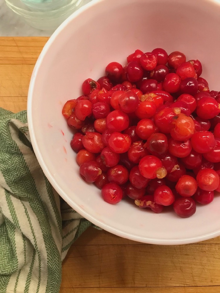 2 quarts of pitted cherries